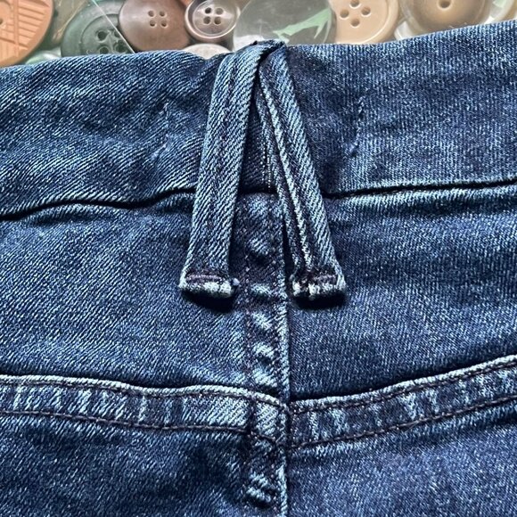 Good American Skinny Jeans Size 4/27 Good Legs Raw Hem Denim Blue Organic Cotton - Picture 11 of 12